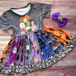 Hocus Pocus twirl dress and bow